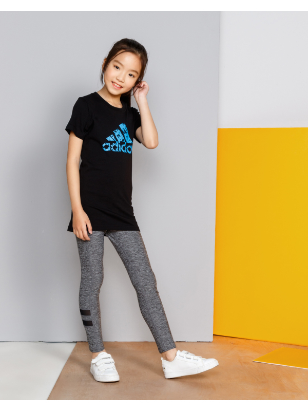 正品阿迪达斯童装针织T恤运动短袖经典logoT恤ADITSG2Y-BKBU