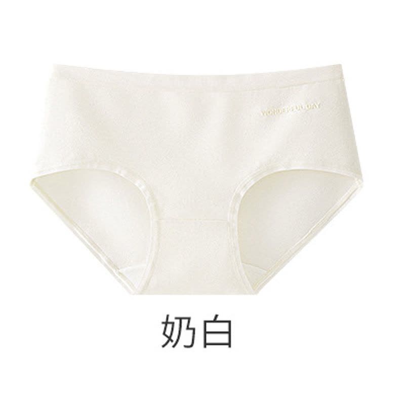 新款7A女士纯棉内裤女生中腰大码全棉裆无痕三角裤短裤头图片