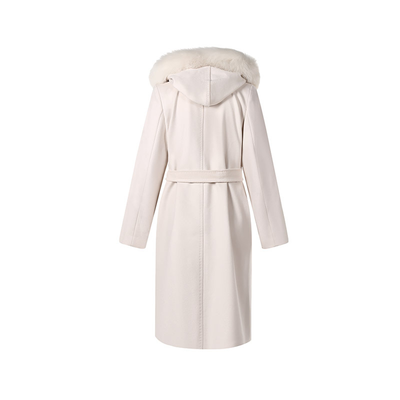 MAX MARA STUDIO 麦丝玛拉 女士羊毛连帽大衣外套MANGO