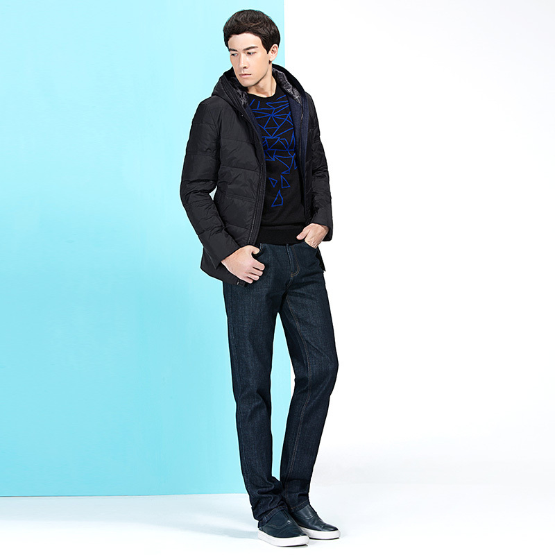 柒牌seven男装冬季羽绒服青年时尚商务修身白鸭绒保暖外套