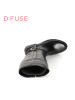 D：Fuse/迪芙斯长靴冬新款牛皮圆头低跟侧拉链女鞋DF54116501_ahC04