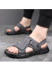 凉鞋男士夏季真皮休闲沙滩鞋男外穿防滑软底两用拖鞋男可开车