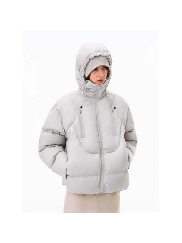 年冬季新款短款连帽棉服时尚潮流情侣装设计感宽松保暖外套