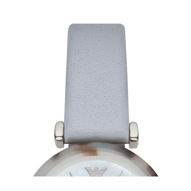 Emporio Armani阿玛尼圆形皮革带女表 小巧复古石英腕表AR11002