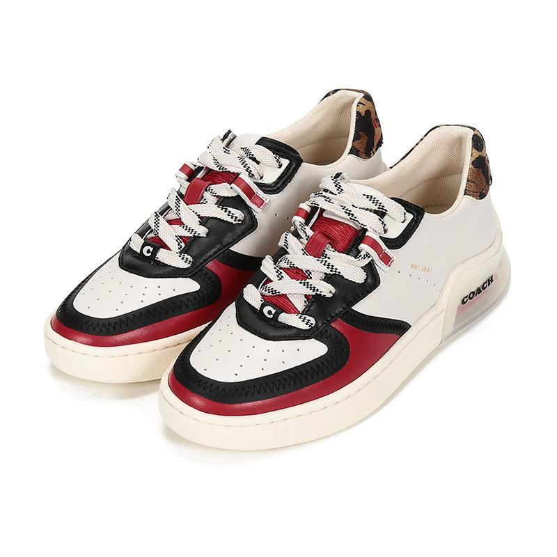 coach蔻驰女士专柜款皮革系带休闲运动鞋板鞋g5503