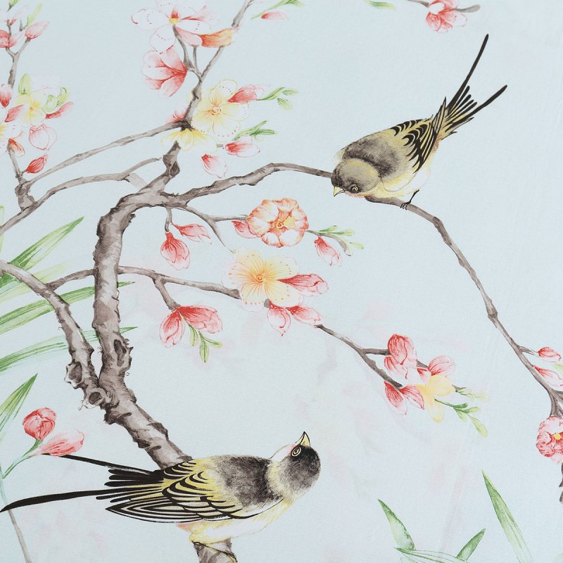 水星家纺全棉印花四件套杏林春燕