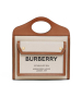 【预售4周左右发货】BURBERRY/博柏利 迷你双色帆布拼皮革口袋包