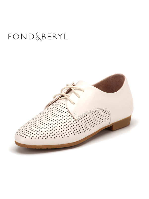 Fondberyl/菲伯丽尔 羊皮系带通勤深口女单鞋FB61111432