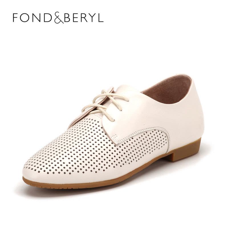 Fondberyl/菲伯丽尔 羊皮系带通勤深口女单鞋FB61111432图片