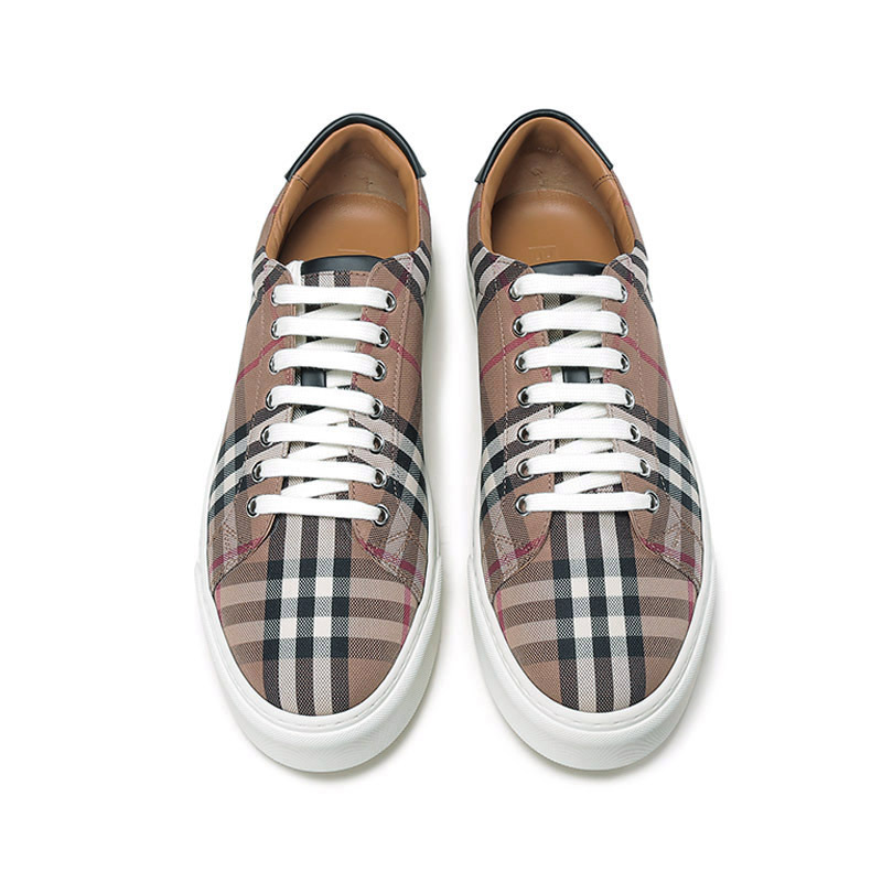 burberry博柏利男款织物低帮系带休闲运动鞋帆布鞋80568301