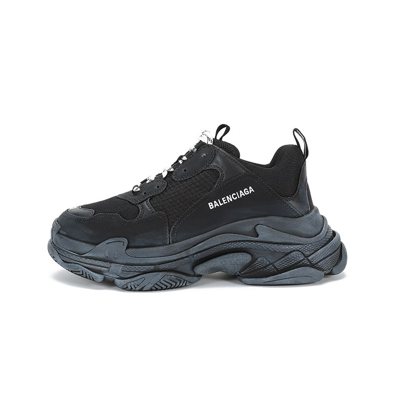 巴黎世家balenciaga男士织物等多种材质拼接系带休闲运动鞋脏脏鞋