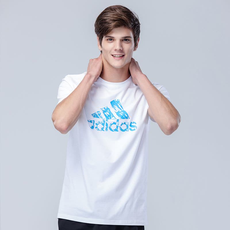 阿迪达斯adidas跆拳道新款男装训练跑步短袖运动休闲T恤-ADICTT_0图片