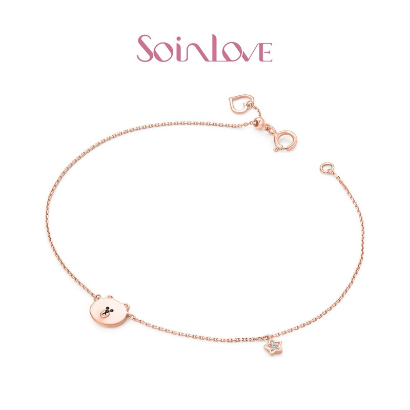 Soinlove LINE FRIENDS18K金钻石手链女送礼推荐VU841