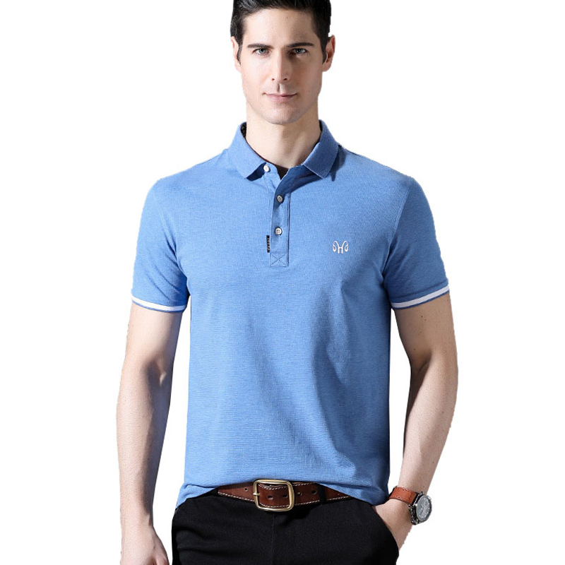 恒源祥男短袖t恤夏季翻领青年休闲polo衫纯色半袖t恤