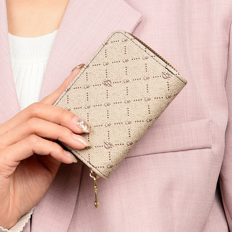 卡包女士新款休闲拉链风琴多卡位大容量小巧印花高级感卡夹