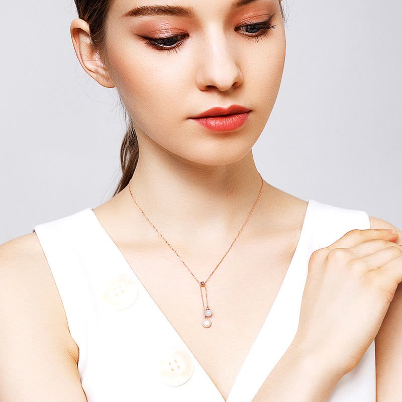 佰色传情BRIR淡水珍珠项链女潮纯银锁骨链网红银2020新款图片