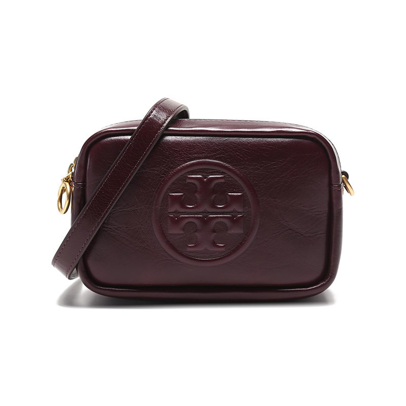 托里·伯奇 TORY BURCH TB女包 PERRY系列皮革BOMBE单肩斜挎包相机包84039