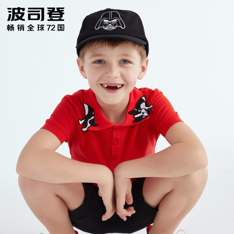 波司登童装男童短袖T恤儿童Polo衫卡通印花T恤