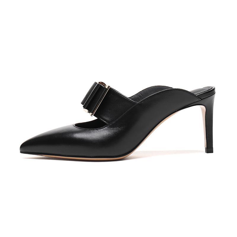 Salvatore Ferragamo 萨瓦托·菲拉格慕 女士羊皮蝴蝶结尖头高跟鞋 0724997