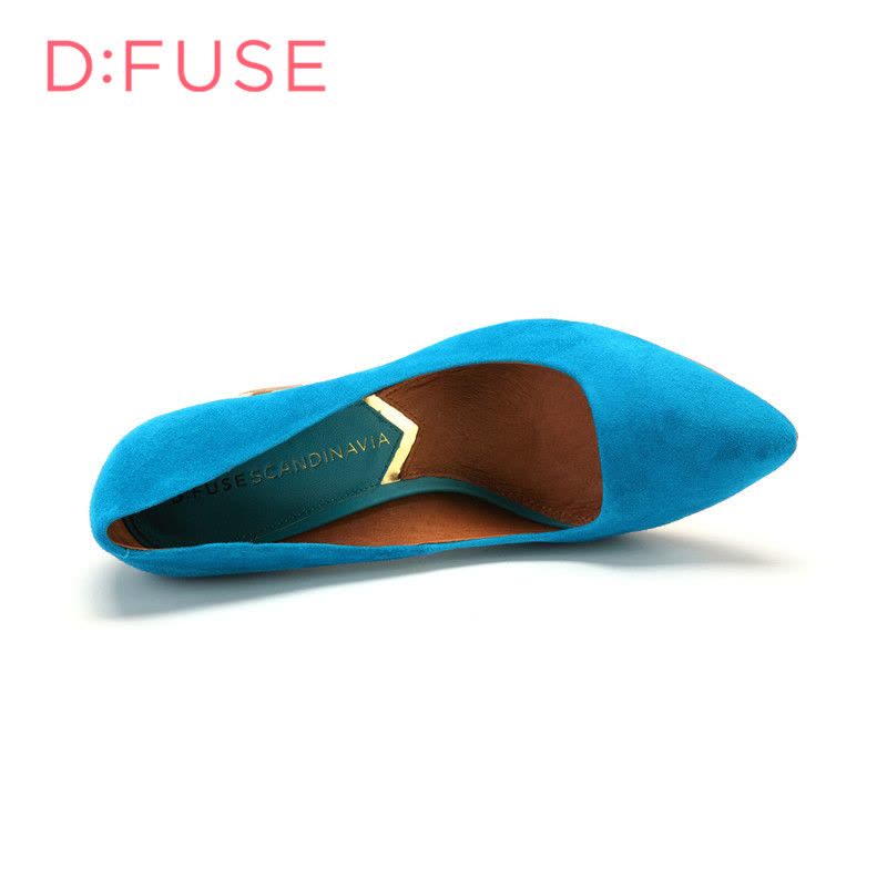 迪芙斯D:FUSE专柜同款秋反绒皮尖头超高单鞋女DF43110001图片