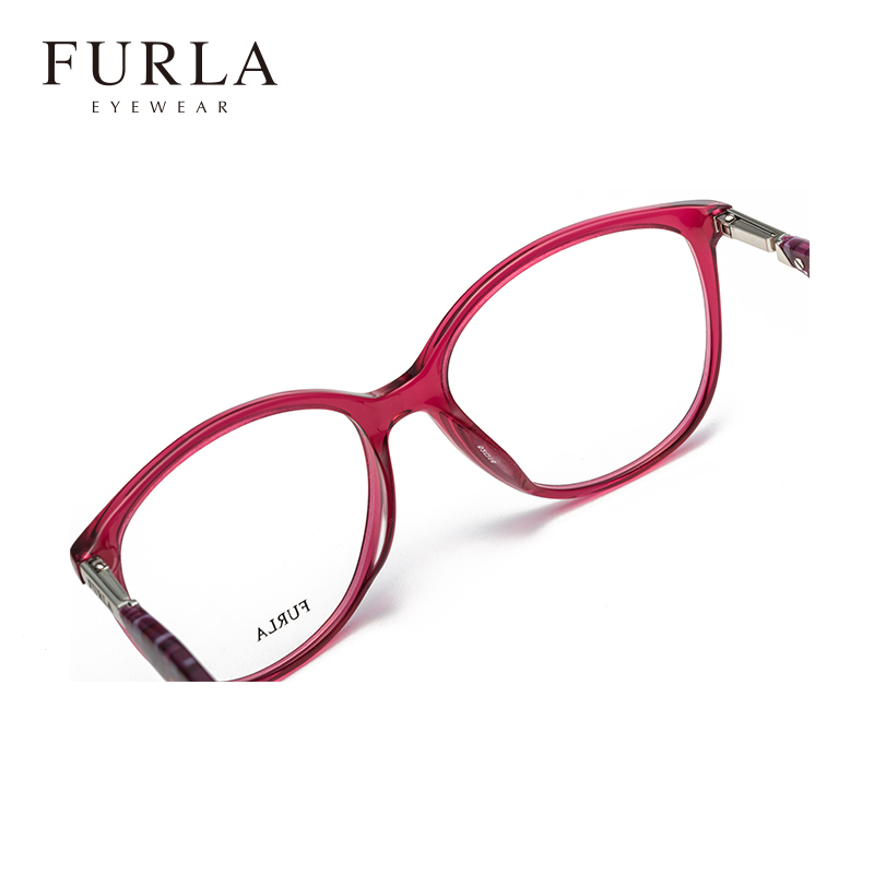 FURLA芙拉红色黑镜框女个性潮时尚显瘦可配近视镜光学架_1
