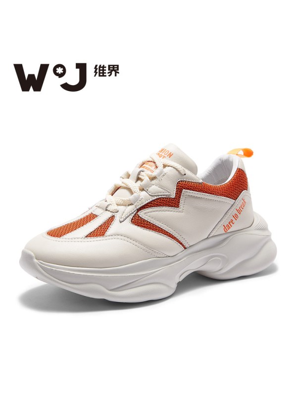维界2019新款男鞋时尚松糕鞋潮流港风红老爹鞋男个性透气休闲鞋
