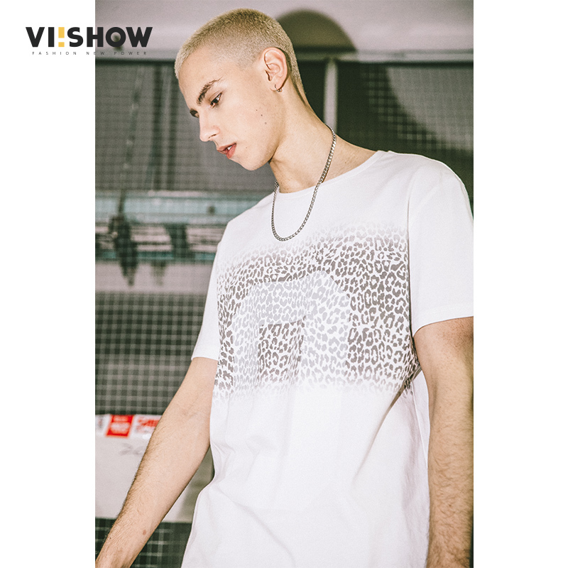 viishow夏季短袖T恤男潮牌韩版圆领印花半袖男士上衣5