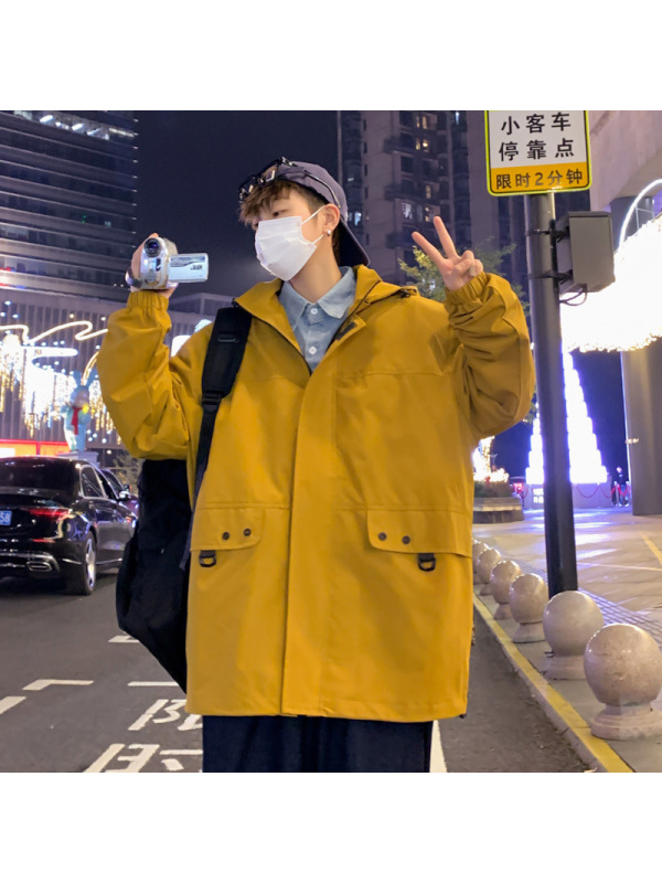 春秋新户外冲锋衣2024新款男工作服防风防水钓鱼登山服