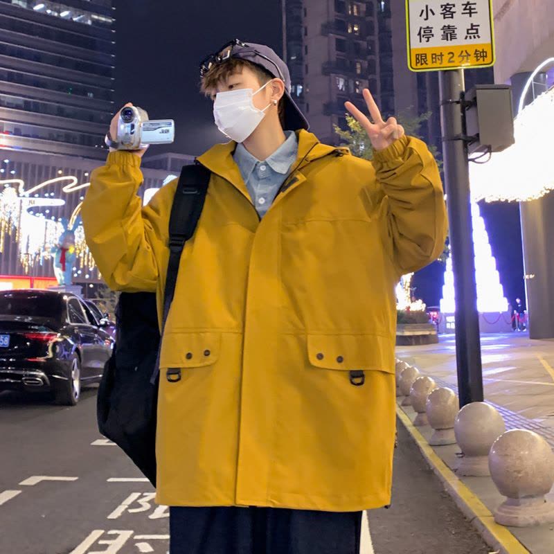 春秋新户外冲锋衣2024新款男工作服防风防水钓鱼登山服图片