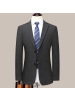 仿毛料婚礼西服套装商务正装男士西装厚款韩版职业西服伴郎套西男