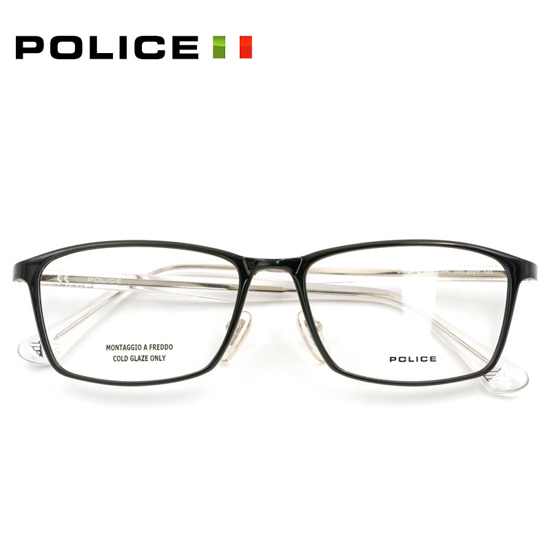 POLICE眼镜架树脂全框超轻男女时尚纤细镜框近视眼镜框
