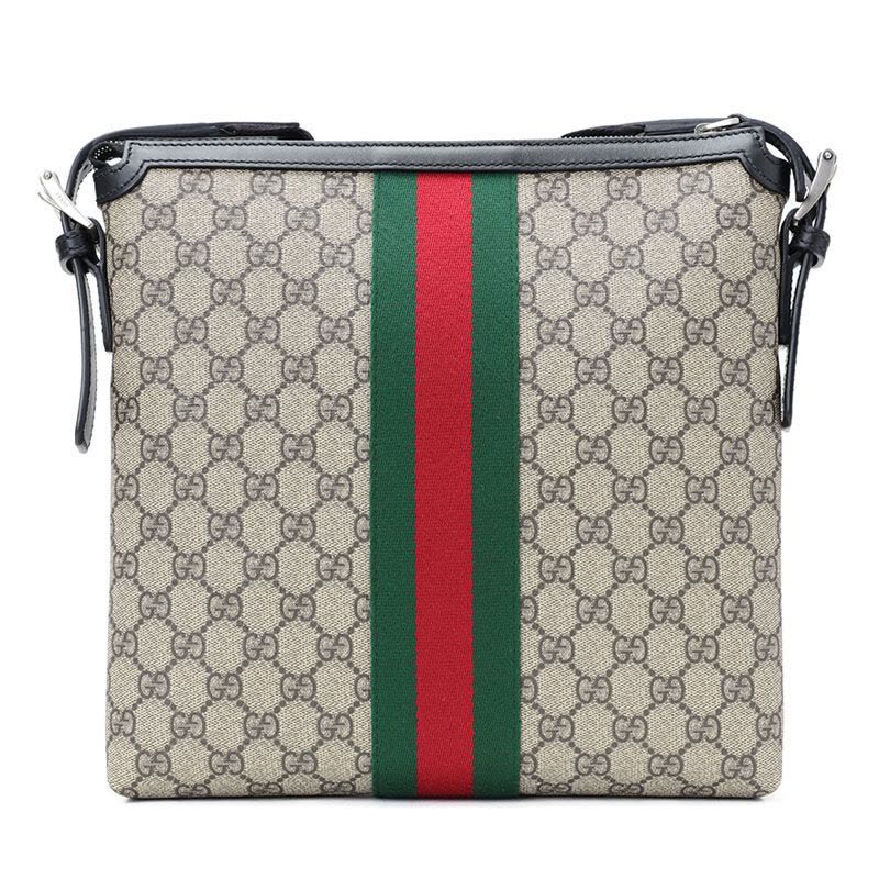 【预定】GUCCI 条纹织带 邮差包 27*28*4CM图片