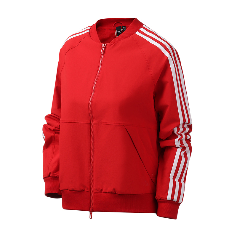 阿迪达斯女服外套夹克飞行领休闲运动服FK3510