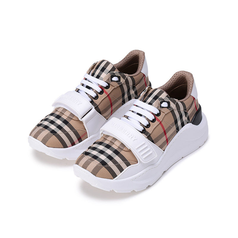 博柏利/巴宝莉 BURBERRY 女款 织物厚底系带休闲运动鞋80505091