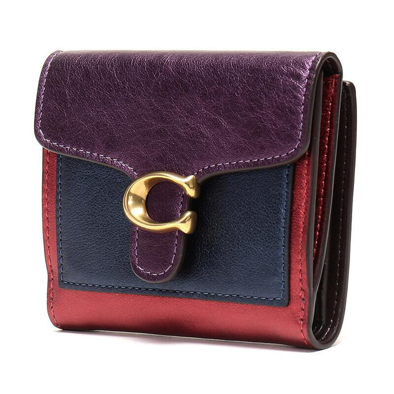 coach蔻驰奢侈品女士专柜款皮革tabby短款钱包钱夹79422