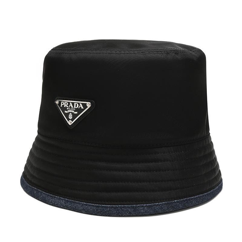 prada普拉达女款蓝色织物帽子渔夫帽1hc1372dge