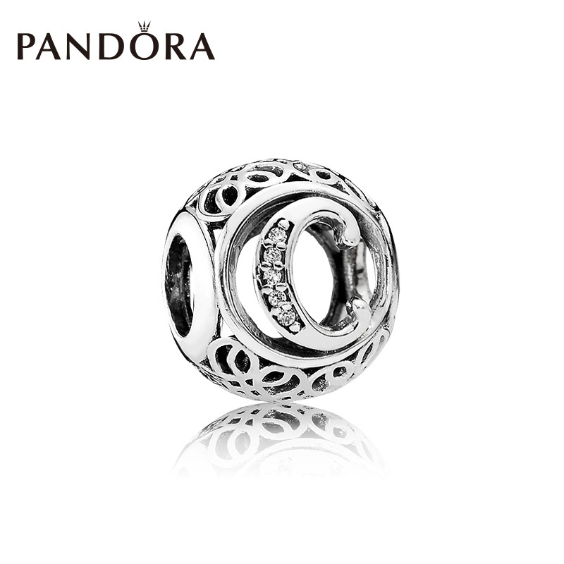 PANDORA/潘多拉 复古字母C925银串饰 791847CZ