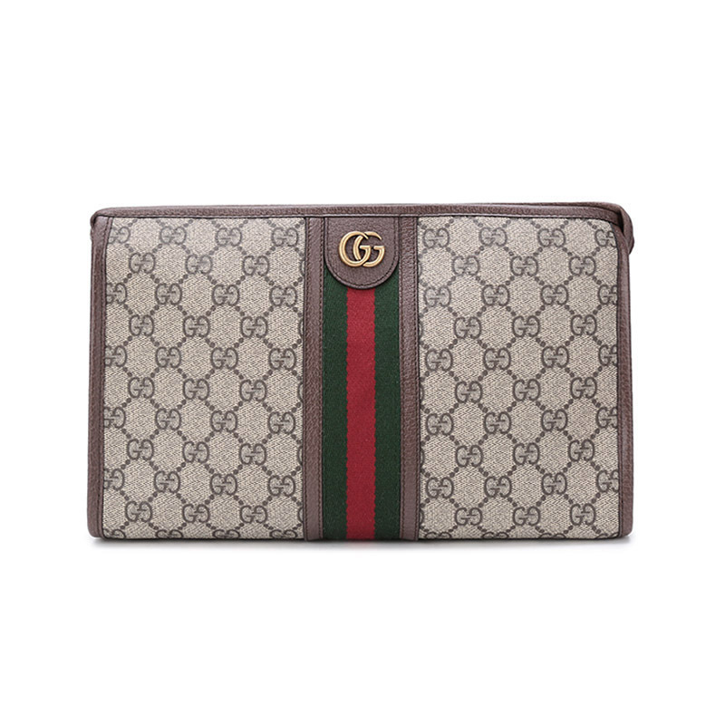 GUCCI 古驰 男女中性 Ophidia系列帆布配皮手拿包 598234 96IWT