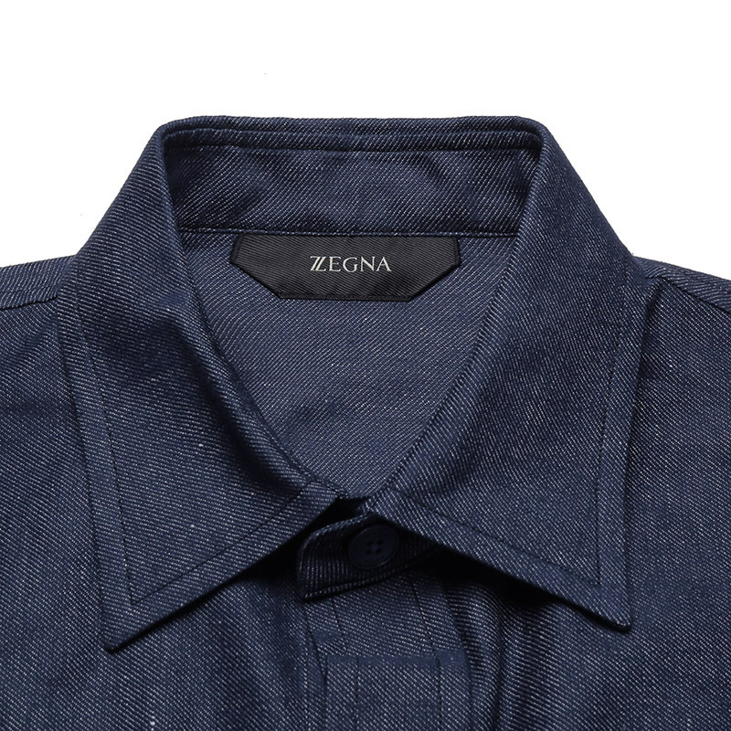 杰尼亚 ZEGNA 男士长袖休闲牛仔衬衫外套ZCOC4