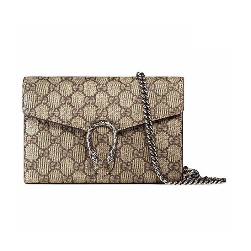 古驰（GUCCI）女包经典款双G压花单肩斜跨链条酒神包