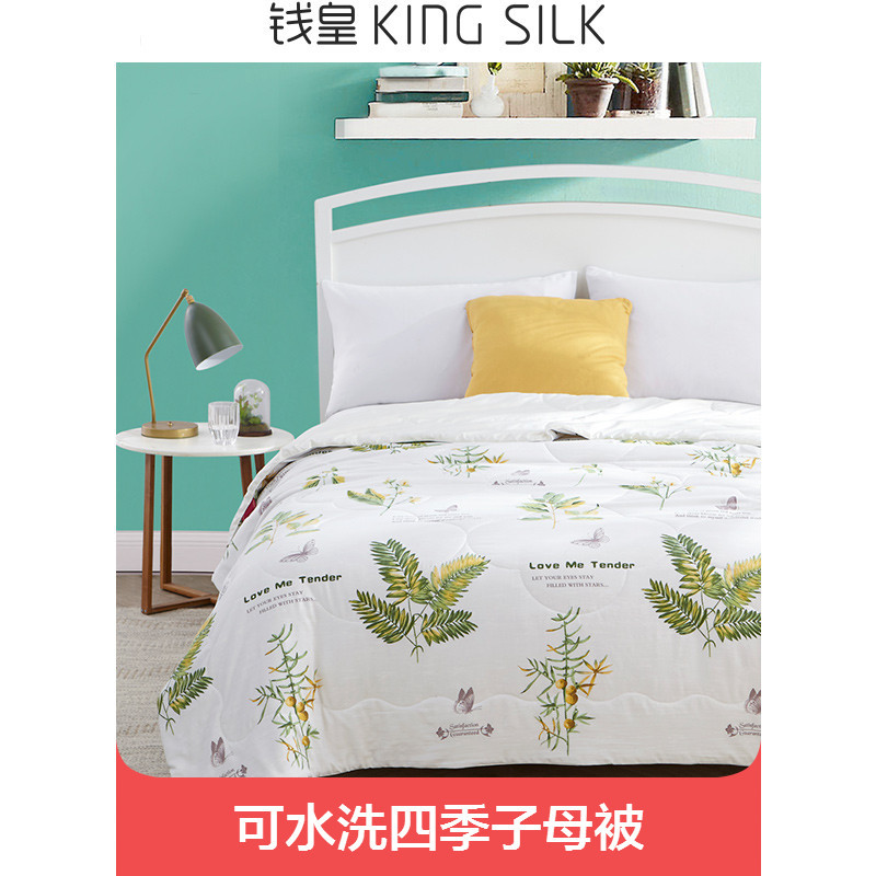 高性价比秋冬加厚子母被 钱皇桑蚕丝被 夏凉被空调被 春秋四季通用子母被单人双人