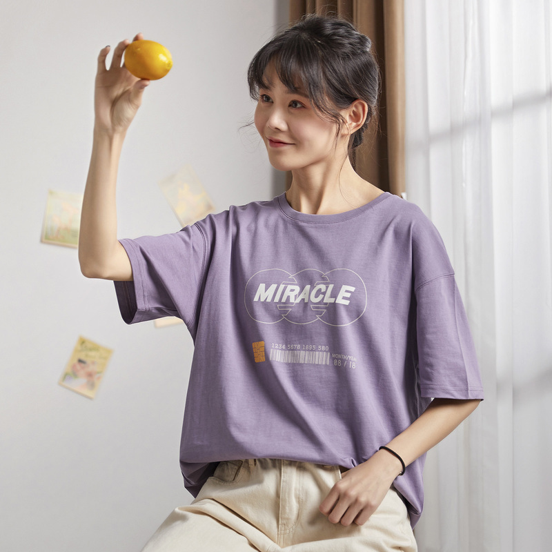 唐狮2019夏装新款T恤女学生韩版宽松休闲短袖圆领ulzzang半袖上衣