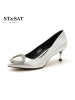 St&Sat/星期六商场同款浅口细跟中跟婚鞋女单鞋SS73111170