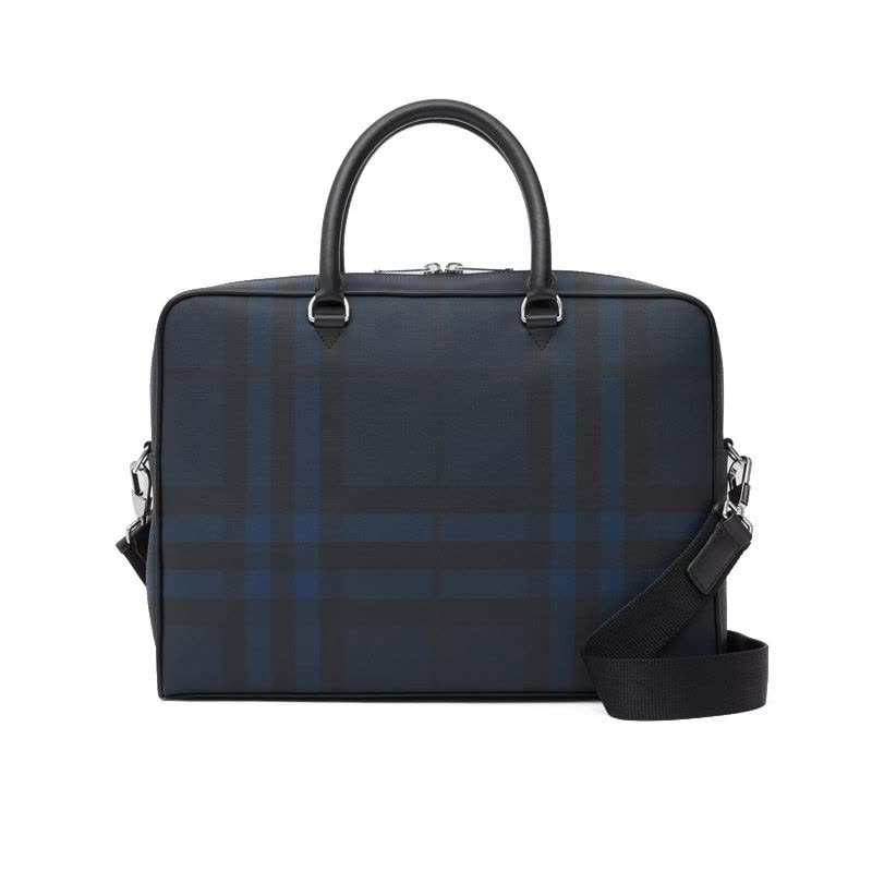 预售 博柏利 BURBERRY London 公文包 字母印字标经典条纹织物 男士手提包 8023707银扣图片