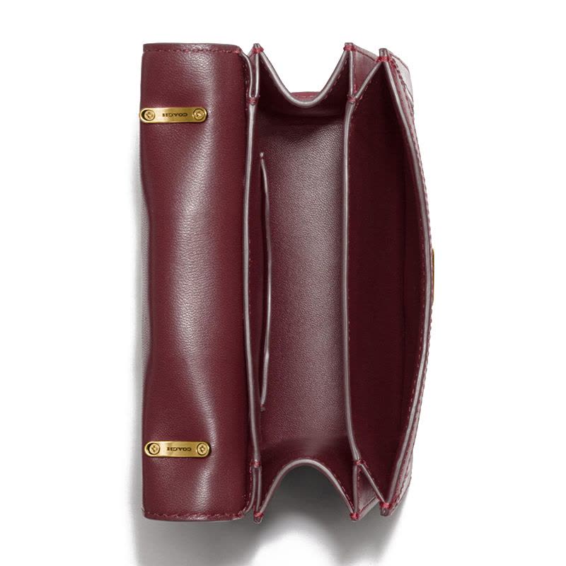 预售COACH\蔻驰 Alie 口盖包 单肩包 斜挎包方扣马车不标老花拼皮4616图片