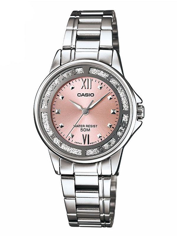 卡西欧石英表女日韩品牌时尚潮流钢带简约休闲女士不锈钢石英手表ltp