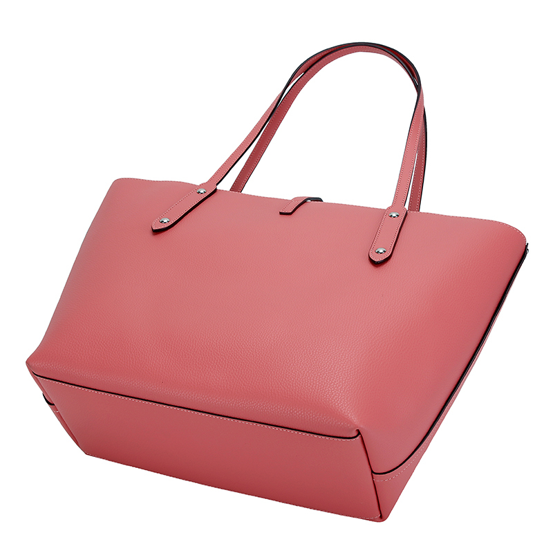 COACH 蔻驰 奢侈品 女士专柜款桃红色皮革手提单肩托特包 58849 SVB3R