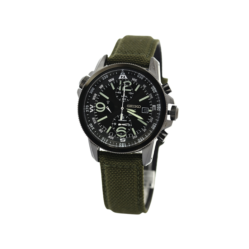 精工(SEIKO)日韩品牌 石英表 男 休闲运动尼龙带男士手表SSC295J1