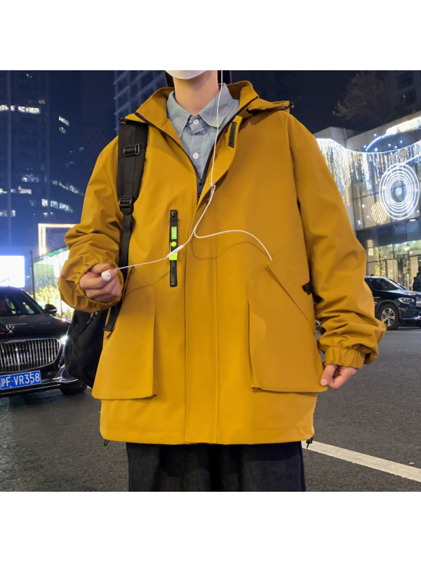 春秋新户外冲锋衣2024新款男工作服防风防水钓鱼登山服