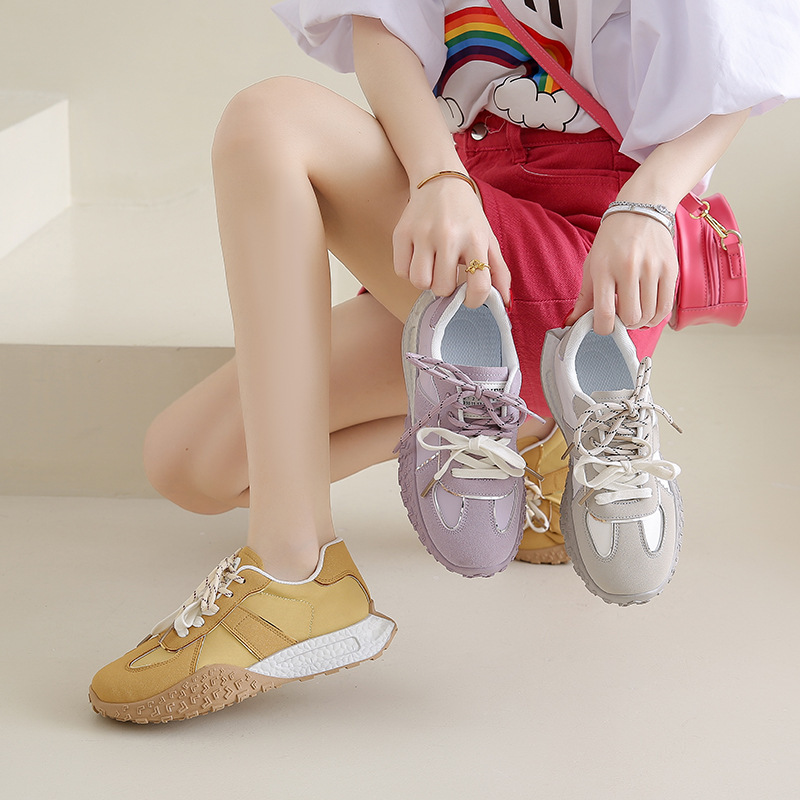 ins韩版新款阿甘鞋女2025春季跑步休闲厚底增高鞋